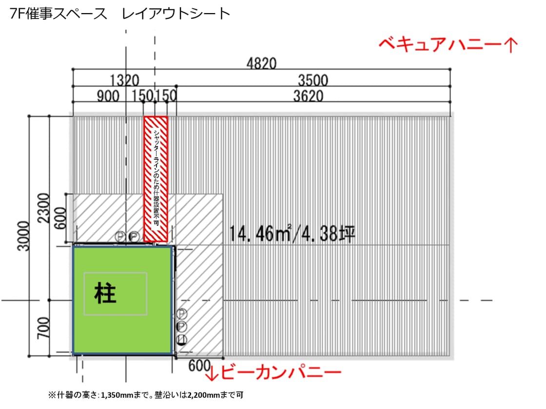 【ルミネ北千住】7Fエスカレーター前催事スペース4