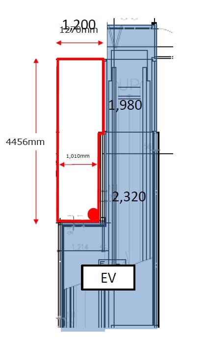 ルミネ1/B1 エスカレーター横 催事スペースの図面・フロアマップ